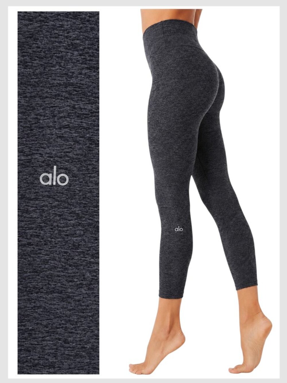Alo Yoga High Waist Alosoft 7/8 Leggings Dark Heather Gray S